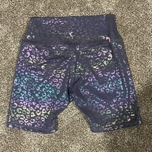 Zyia Colorful Leopard Print Women's Biker Shorts